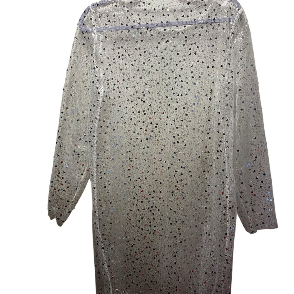 Elegant Silver Sequin Dress - Picture 2 of 3